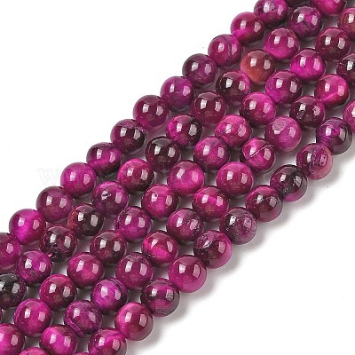 Нити из натуральных бусин тигрового глаза высшего качества G-B133-A02-6MM-05-1