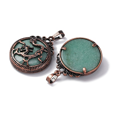 Естественный зеленый авантюрин подвески G-A241-02R-09-1