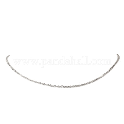 Женские цепочки-цепочки из нержавеющей стали 304 толщиной 2 мм в сингапурском стиле NJEW-JN05559-1