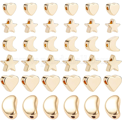 48 шт. Латунные бусины KK-BC0007-24-1