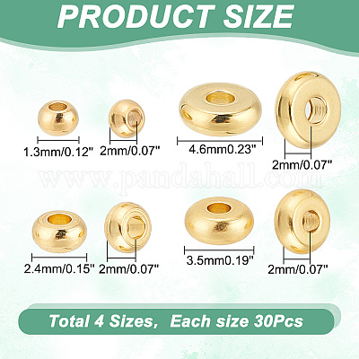 120 шт. 4-х видов проставочных бусин из нержавеющей стали 304 STAS-AR0001-74-1
