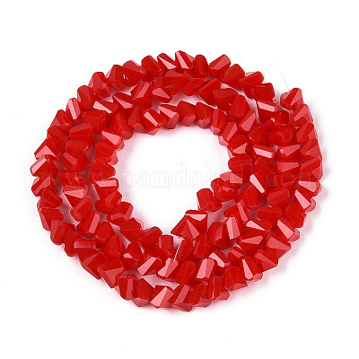 Непрозрачное стекло бисер нитей GLAA-N019-4mm-02-1