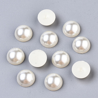 Абс пластмассовые имитационные жемчужные кабошоны&nbsp;SACR-S738-10mm-Z24-1