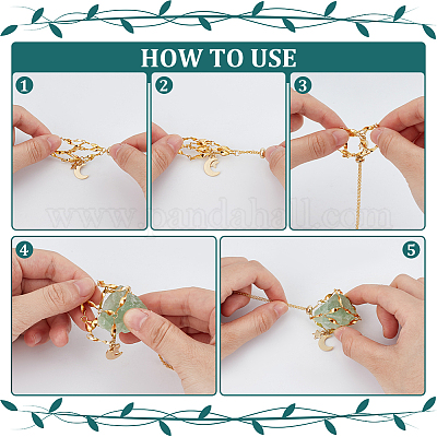 3 шт. латунные кабельные цепочки макраме мешочки ожерелья NJEW-WR00006-1