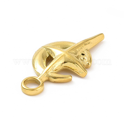 Ионное покрытие (ip) 304 нержавеющая сталь подвеска со стразами STAS-C003-01G-1