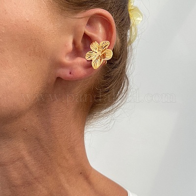 Серьги-каффы из железа и сплава EJEW-G437-01C-1