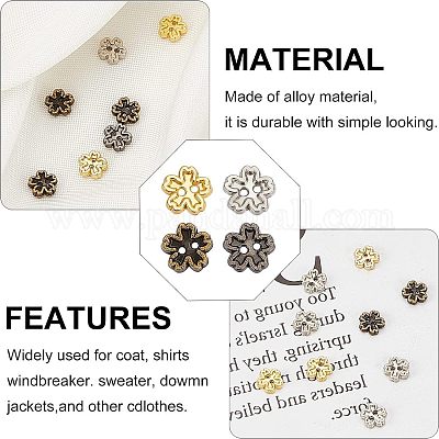 240 шт. 4-х цветные пуговицы из сплава с 2 отверстиями FIND-FG0001-34-1