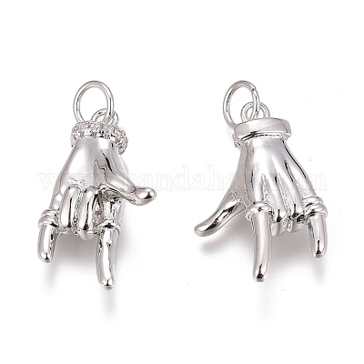 Латунные микропаве прозрачные подвески с фианитом ZIRC-O035-12P-1