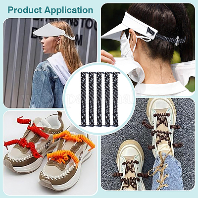 Шнурки из полиэстера и латекса с пружинами DIY-WH0723-030C-1