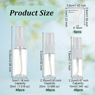 120 шт. 3 вида пластиковых дорожных распылителей AJEW-OC0005-07B-1