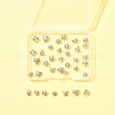 35шт 7 стиля латунные бусины KK-FS0001-69-1