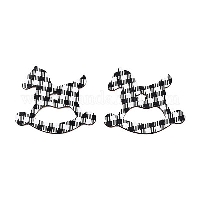 Большие подвески из дерева с односторонним принтом WOOD-N005-92A-1