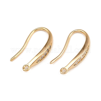 Латунные крючки для серьги из чистого циркония KK-F910-24G-1