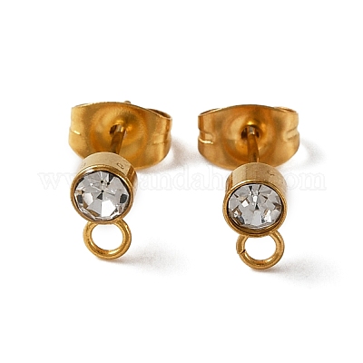 Фурнитура для сережек-гвоздиков из нержавеющей стали 304 STAS-WH0029-44B-G-1