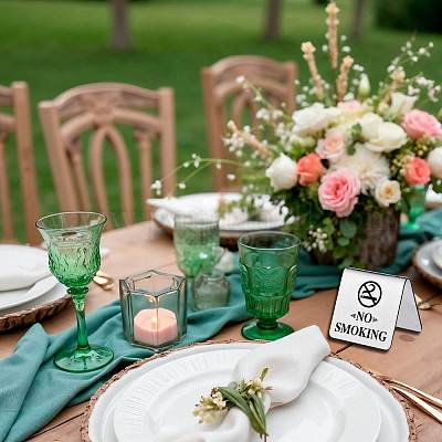 4 шт. табличка для ресторана отеля из нержавеющей стали с надписью «Не курить»&nbsp;DJEW-WH20123-002-1