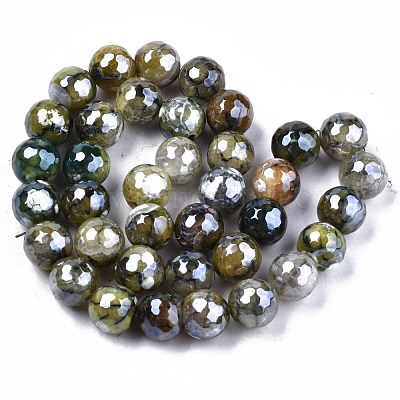 Chapelets de perles d'agate naturelle&nbsp;G-N326-76G-1
