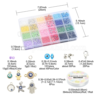 Набор для изготовления браслета из ожерелья сглаза своими руками DIY-YW0006-14-1