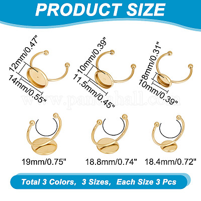 27 шт. 9 комплекта колец-манжет из нержавеющей стали 304 открытого типа STAS-DC0015-41-1