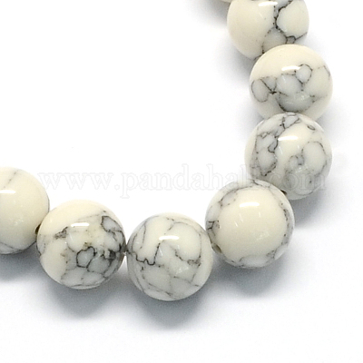 Окрашенные синтетической бирюзы шарика Gemstone пряди TURQ-R032-10mm-XSS01-1