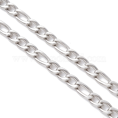 Изготовление ожерелья из цепочки Фигаро толщиной 4.5 мм из нержавеющей стали 304 AJEW-JB01443-1