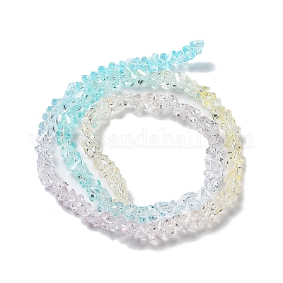 Прозрачные стеклянные бусины X-GLAA-H023-03O-1