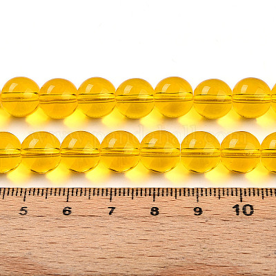 Прозрачные стеклянные бусины GLAA-T032-T10mm-24-1