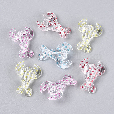 Печатные прозрачные акриловые бусины&nbsp;TACR-T029-10M-1