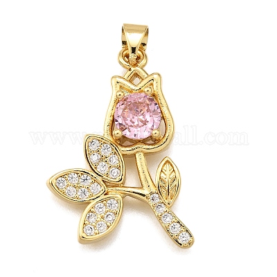 Стойки обшивки латунь микро проложить Циркон подвеску KK-K401-50A-G-1