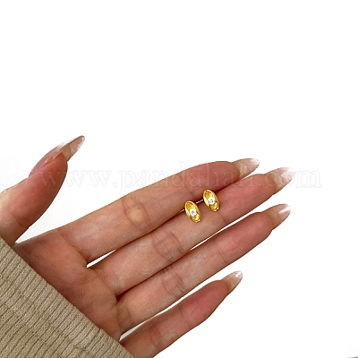 925 серьги-гвоздики из стерлингового серебра с прозрачным кубическим цирконием EJEW-K301-01MG-1