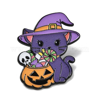 Эмалевые значки на Хэллоуин JEWB-C049-01B-EB-1