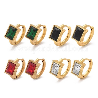 Серьги-кольца из нержавеющей стали 304 EJEW-S253-02E-G-1