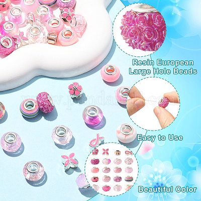 40 шт. 20 вида европейских бусин из смолы и стекла RPDL-FS0001-04-1