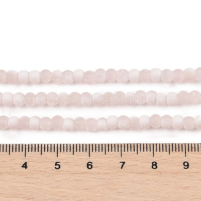 Матовое стекло треск бисер нитей GLAA-U001-4mm-M12-1