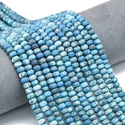 Окрашенные нити бусин из натурального камня-карты G-P575-A21-6x4mm-02-1