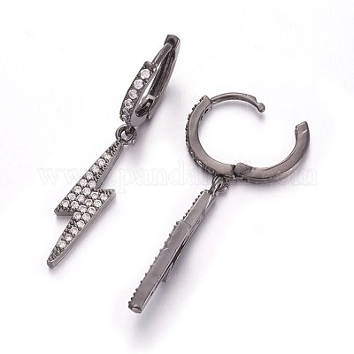 Латунь Leverback серьги EJEW-E234-02B-1