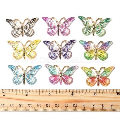 36 шт. 2 стиля печатных полупрозрачных акриловых подвесок MACR-FS0002-01-1