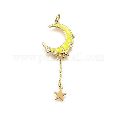 Латунные микро проложить кубического циркония подвески KK-K401-29G-02-1