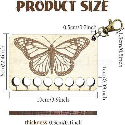 8-позиционные деревянные лотки для хранения ниток для вышивания TOOL-WH0056-028-1