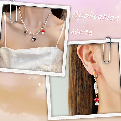 50 шт. нити бусин лэмпворк ручной работы в виде гриба LAMP-LT0001-06B-1