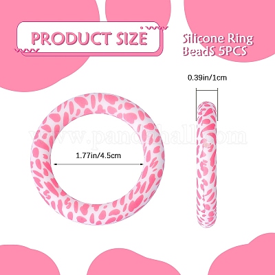 5 шт. кольцо из пищевого экологически чистого силикона фокусные бусины JX894I-1