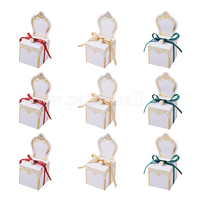 30 набор 3-х цветных романтических свадебных конфет в форме стула CON-FW0001-01-1