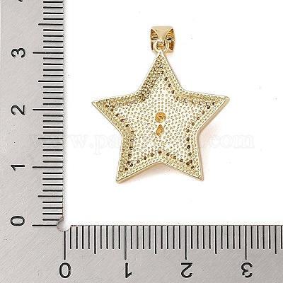 Латунные микропаве прозрачные подвески с фианитом KK-I712-30G-1