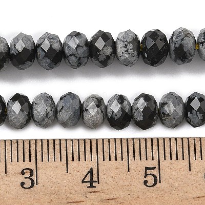 Естественно снежинка обсидиан бусинка нити G-D344-A13-1