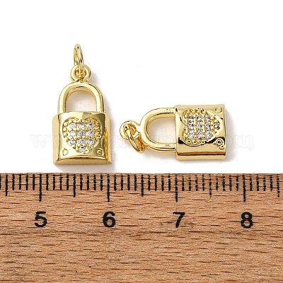 Латунные микропаве прозрачные кубические циркониевые подвески KK-A270-03E-G-1