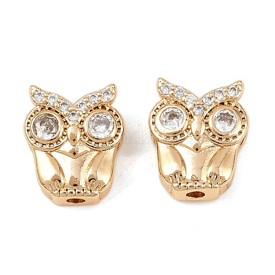 Латунные микро проложить кубического циркония бусы KK-F906-16G-1