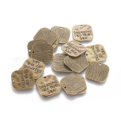 Чеканный квадрат резное слово мечтает о море тибетский стиль X-PALLOY-A15333-AB-1