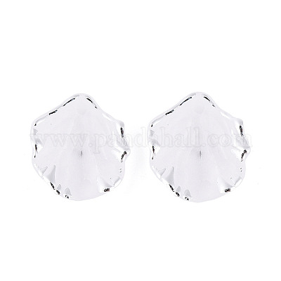 Подвески из матового пластика в виде лепестков KY-T041-20A-1