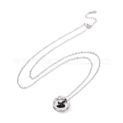 Ожерелье с подвеской в виде звезды из кубического циркония NJEW-G073-01B-B-1