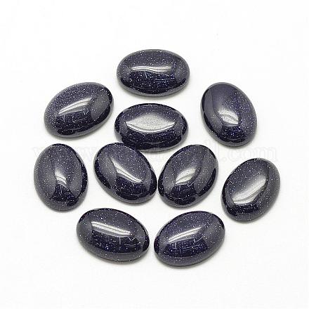 Synthetic Blue Goldstone Cabochons G-R415-13x18-34-1