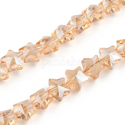 Гальванизируйте прозрачное стекло бисер нитей EGLA-U004-03A-PL03-1